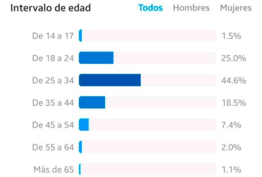 Métrica de audiencia: Edad